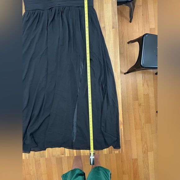 Loyeloy V Neck Chiffon Short Sleeve High Slit Pleated Front Formal Bridesmaid 22 - Picture 8 of 11